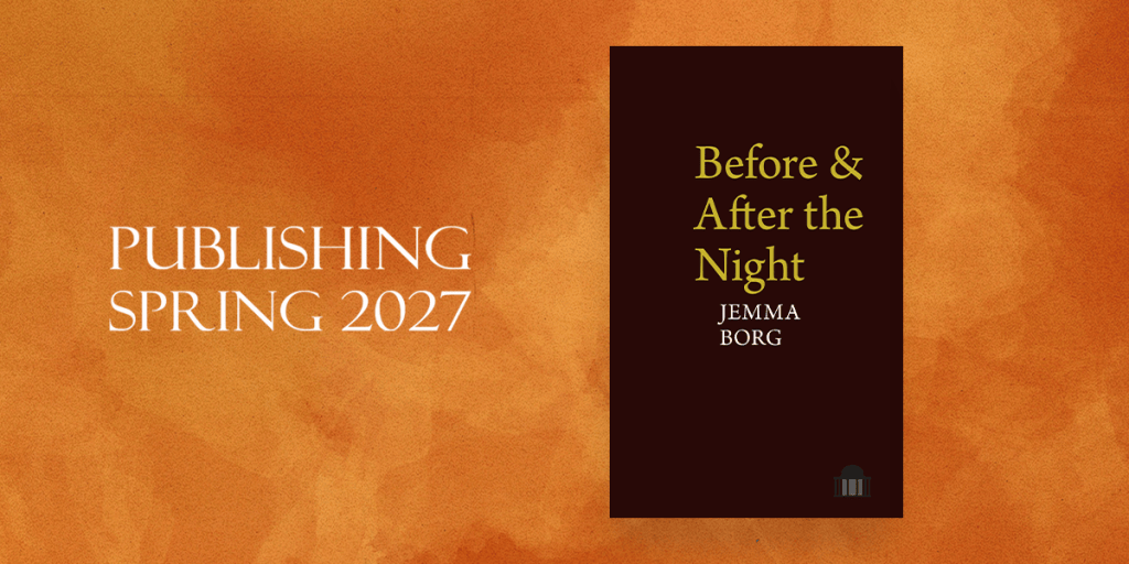 Book cover for 'Before & After the Night' by Jemma Borg, with a realistic orange background and text announcing 'Publishing Spring 2027'.